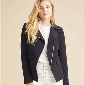 Black Veronica Beard Scuba Hadley Jacket w/ Dickey